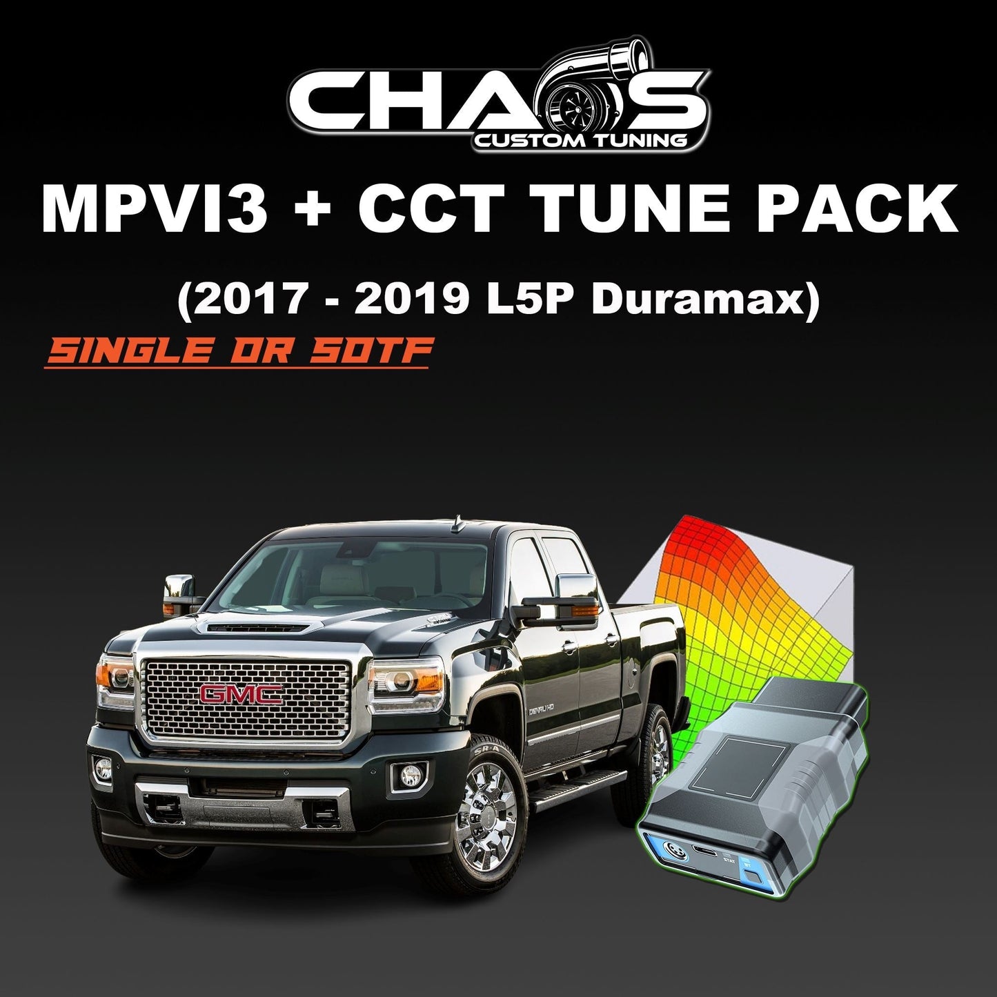 MPVI3 with CCT Tune Files (2017-2019 Duramax L5P 6.6L) Tune Files Chaos Custom Tuning