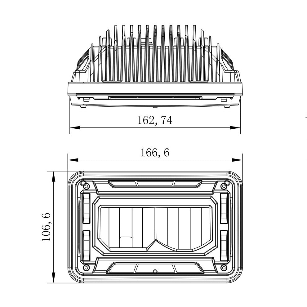 4x6 Sealed Beam Replacement LED Headlight DOT/SAE (High Beam) 10-20197