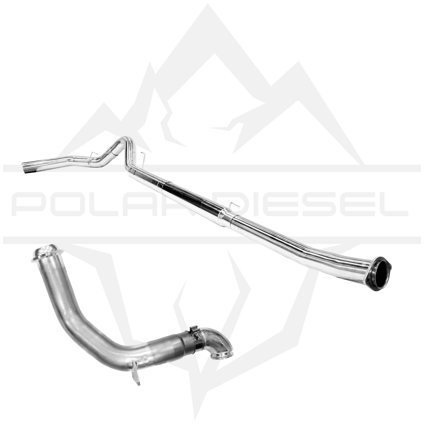 2023-2025 Ford Powerstroke 6.7L 5” Polished Downpipe Back Exhaust & Downpipe Package