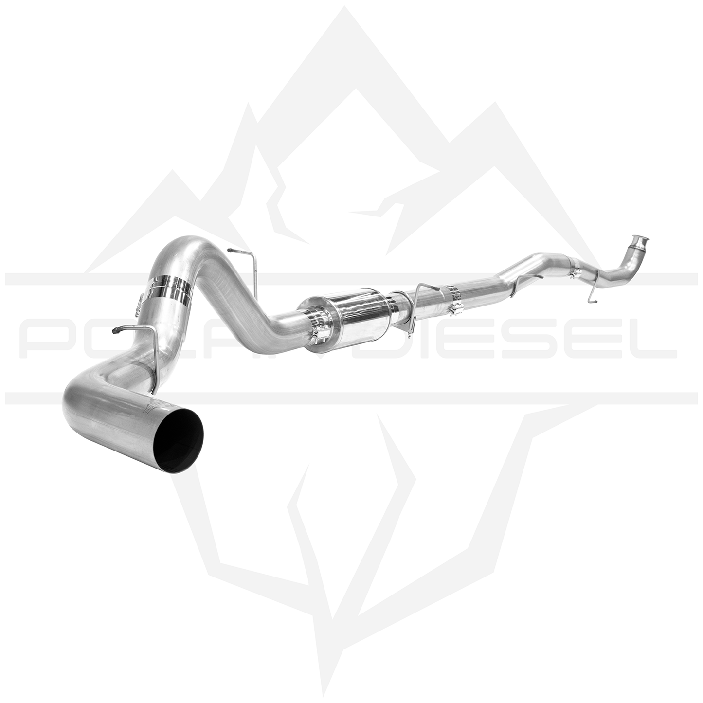 2011-2015 Duramax 6.6L 304SS 5" Polar Exhaust With Muffler