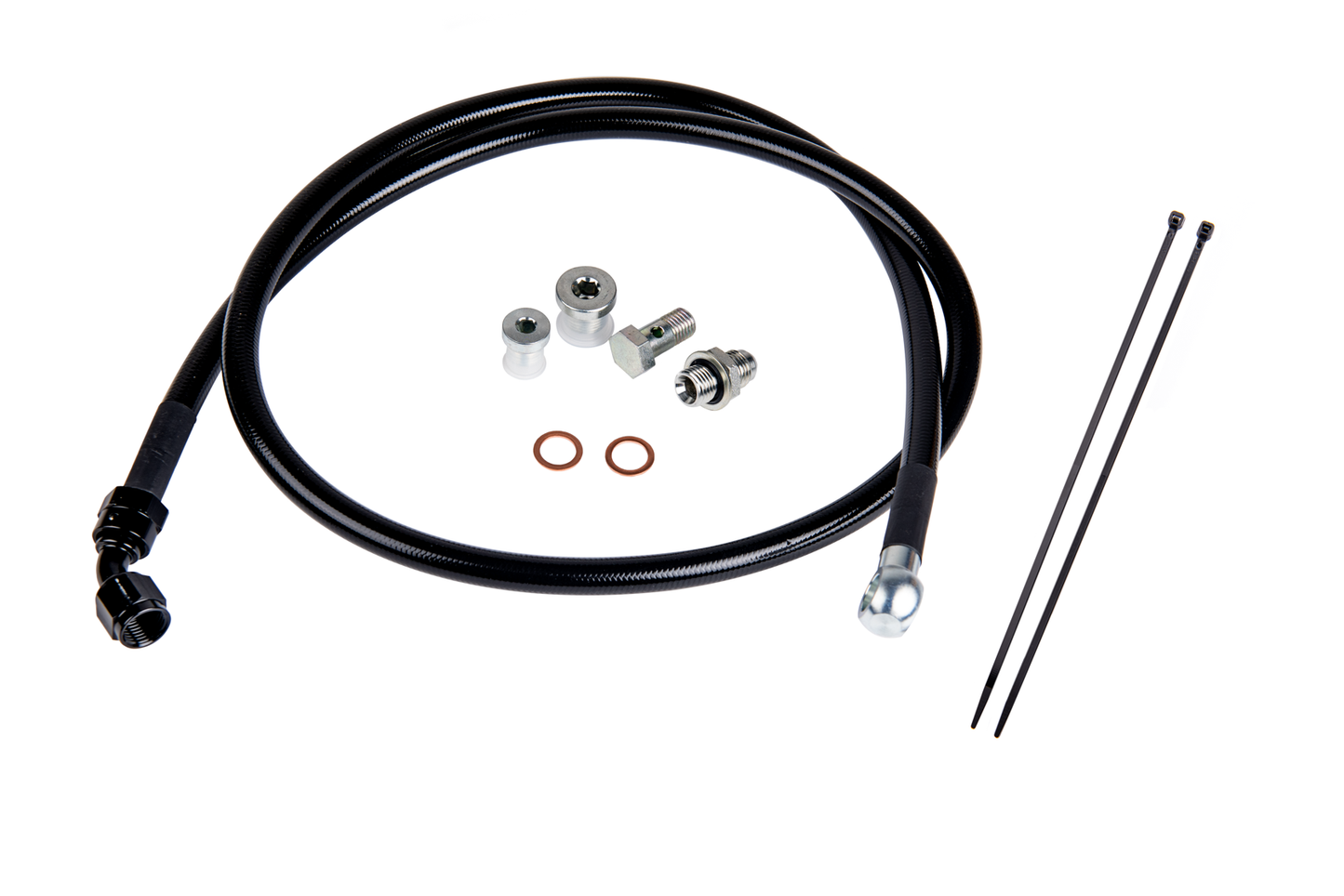 Fleece Remote Turbo Oil Feed Line Kit for 6.6L Duramax Turbochargers