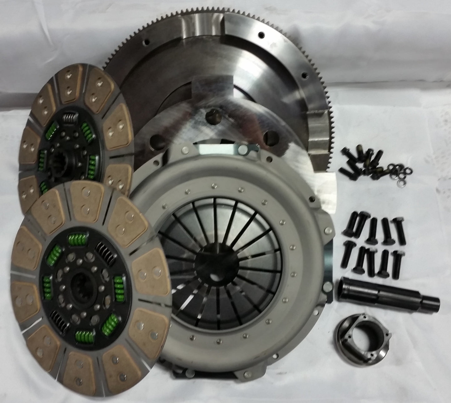 Valair Dual Disc Clutch 12.25" x 1.375" Ford 6.0/6.4 ZF6 Ceramic Spring Hub Dual Disc