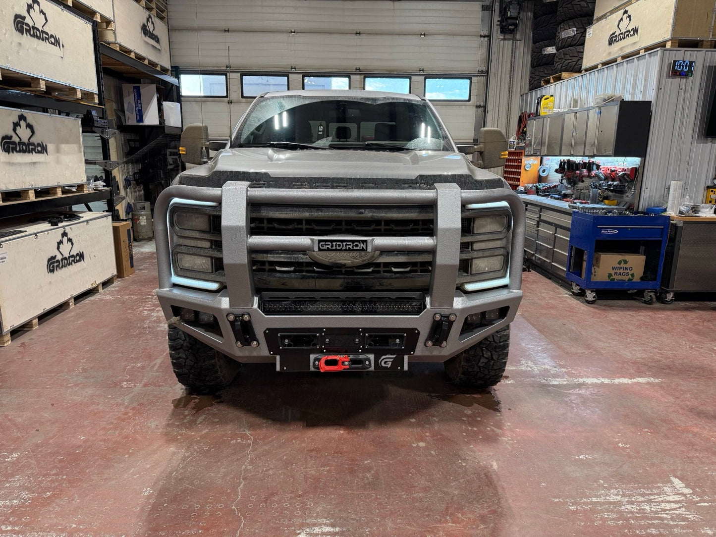 GRIDIRON 2023-2026 Ford F250-F550 Full Tube Winch Front Bumper