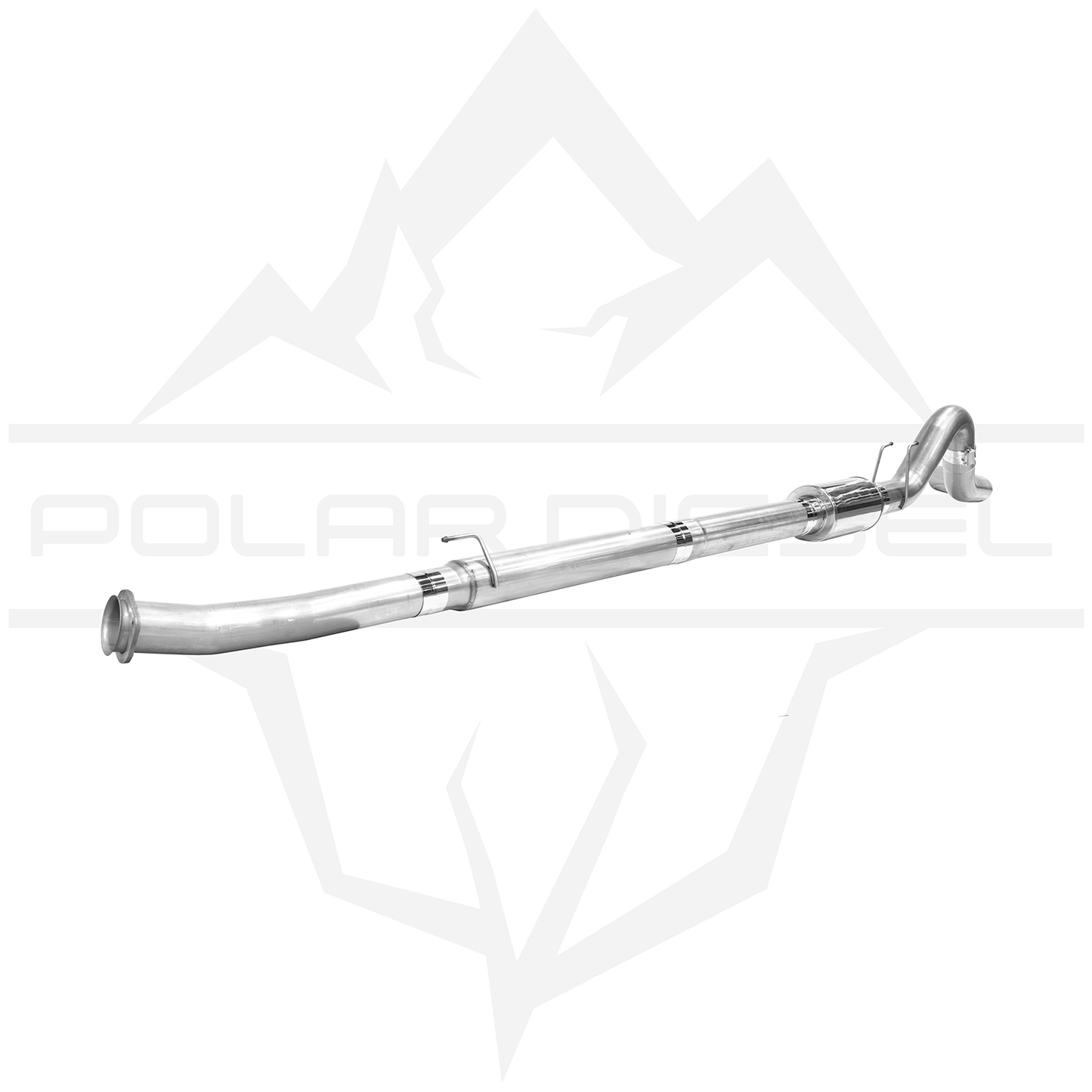2023-2026 Ford Powerstroke 6.7L 304SS 5" Polar Exhaust & Downpipe Package With Muffler
