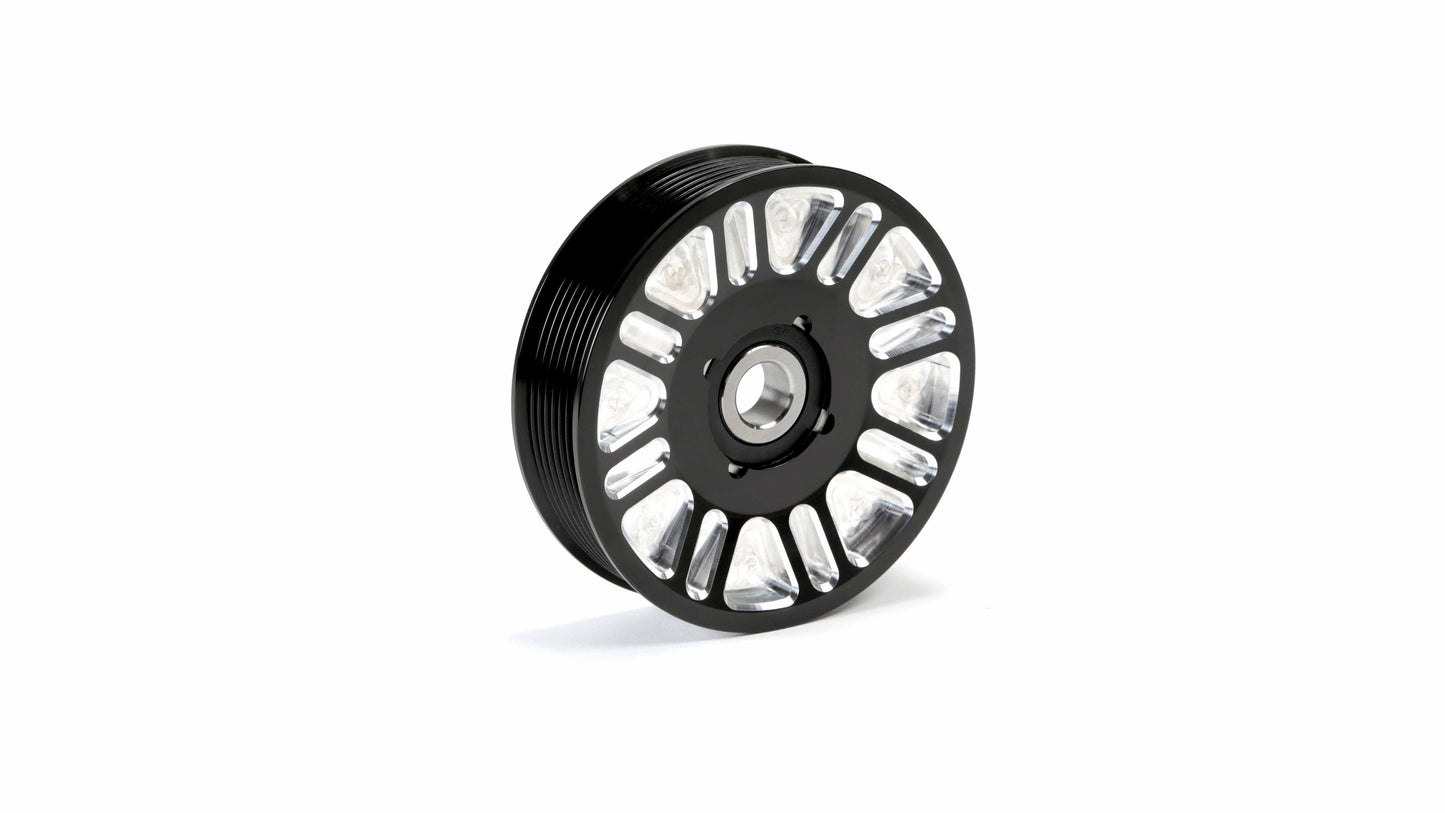 Fleece 2003-2018 Cummins Upper Fan Pulley Idler ( Black Finish Contrast Cut )