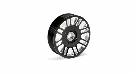 Fleece 2003-2018 Cummins Upper Fan Pulley Idler ( Black Finish Contrast Cut )