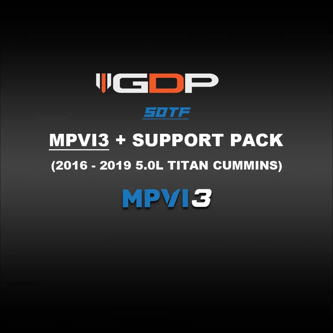 MPVI3 w/GDP SOTF Support Pack & 4 Credits (16-19 Nissan Titan XD 5.0L Cummins) Tuning Bundle GDP