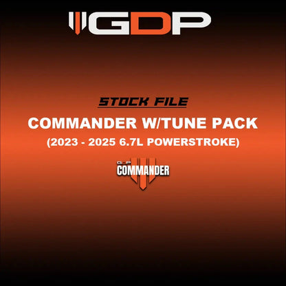 GDP Commander W/GDP Support Pack -Single (2023-2025 6.7L Powerstroke) Commander Tuning Bundle GDP