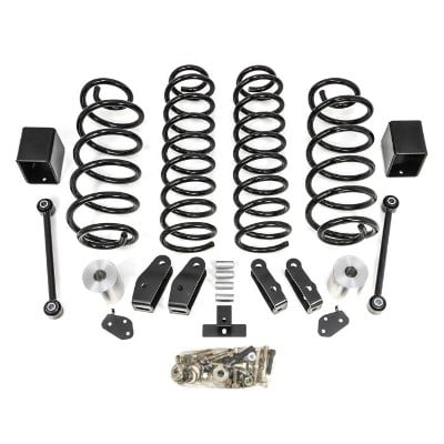 2018-2022 Jeep JL Wrangler Rubicon 4WD 2.5'' Coil Spring Lift Kit (black spring w/ shock extensions)