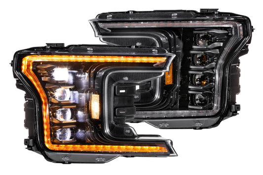 XB LED Headlights: Ford F150 (18-20) (Pair / ASM Amber DRL) (Gen 2)