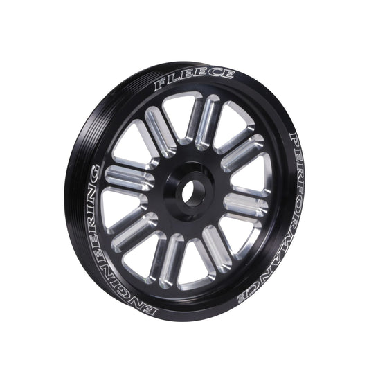 Fleece Spoke Design Cummins Dual Pump Pulley (Black)